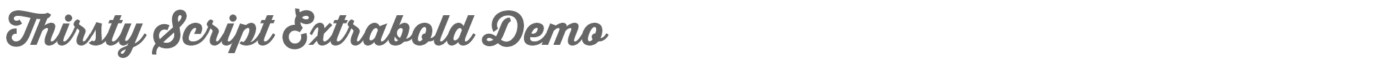 Sample characters Thirsty Script Font