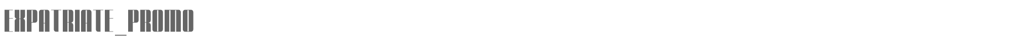 Sample characters Expatriate Font