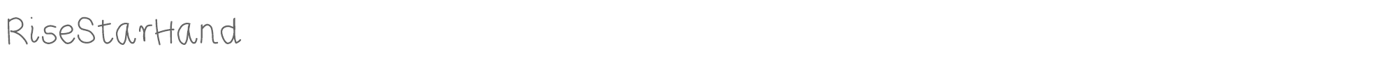 Sample characters Rise Star Hand Font