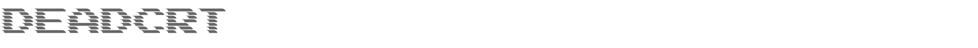 Sample characters DeadCRT Font