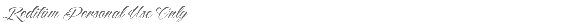 Sample characters Reditum Font