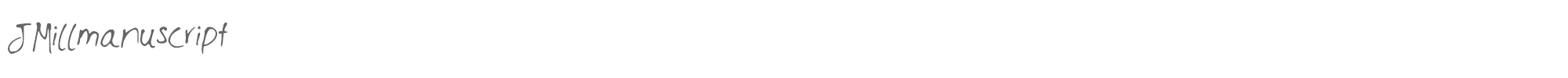 Sample characters JMillmanuscript Font