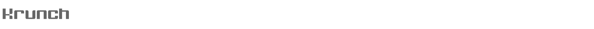 Sample characters Krunch Font