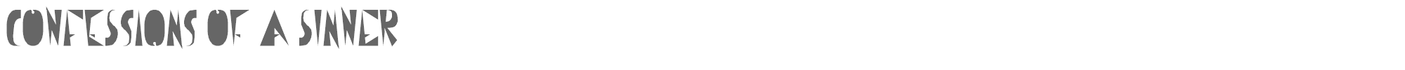 Sample characters Confessions Of A Sinner Font