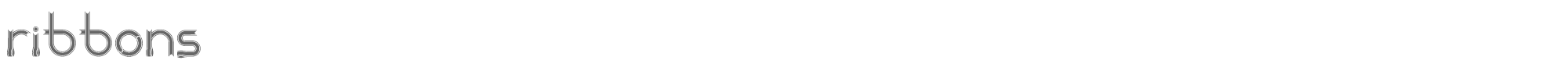 Sample characters Ribbons Font