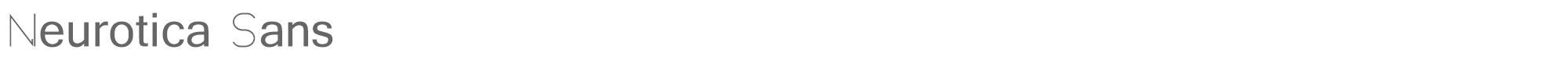 Sample characters Neurotica Sans Font