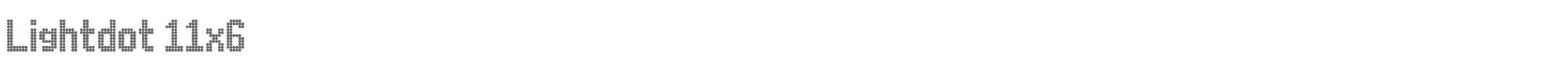 Sample characters Lightdot 11x6 Font