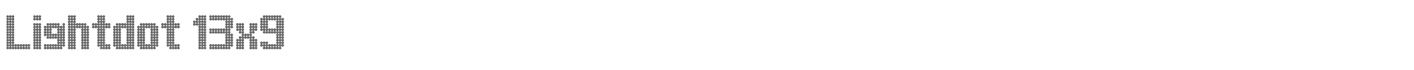 Sample characters Lightdot 13x9 Font