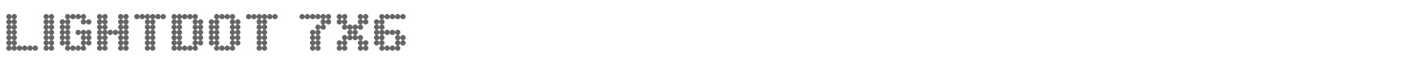 Sample characters Lightdot 7x6 Font