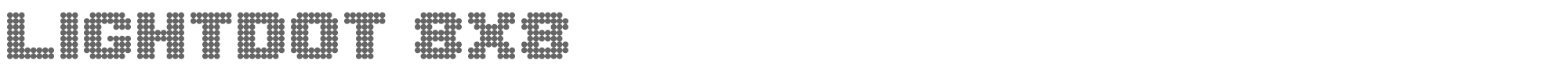 Sample characters Lightdot 8x8 Font