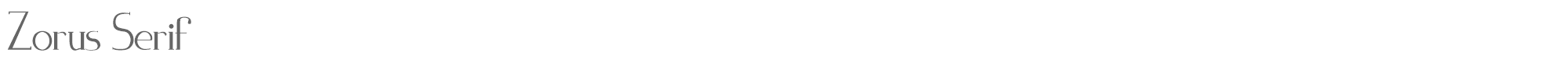 Sample characters Zorus Serif Font