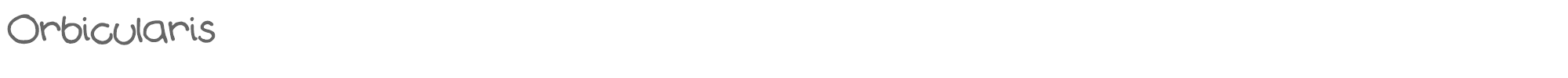 Sample characters Orbicularis Font