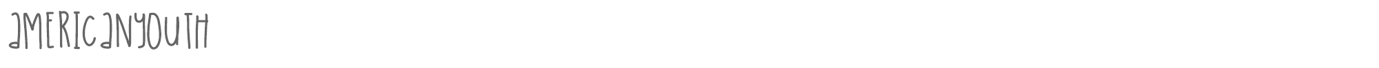 Sample characters American Youth Font