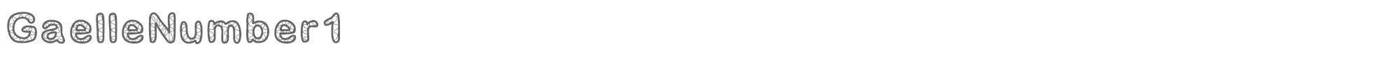 Sample characters Gaelle Number Font