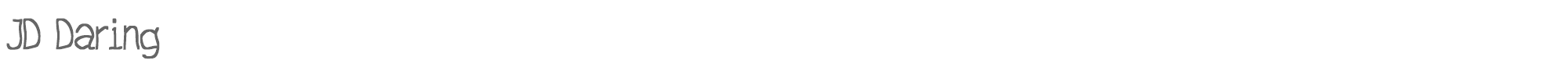 Sample characters JD Daring Font