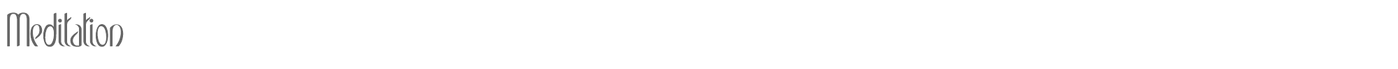 Sample characters Meditation Font