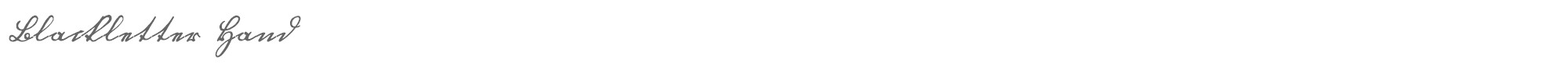 Sample characters Blackletter Hand Font