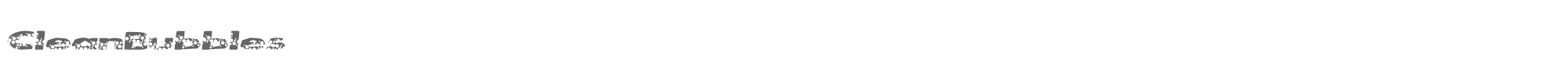 Sample characters Clean Bubbles Font