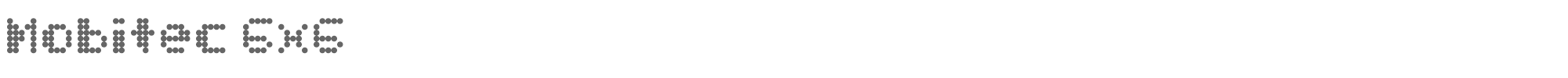 Sample characters Mobitec 6x6 Font