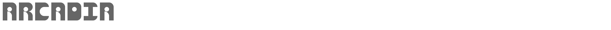 Sample characters Arcadia Font