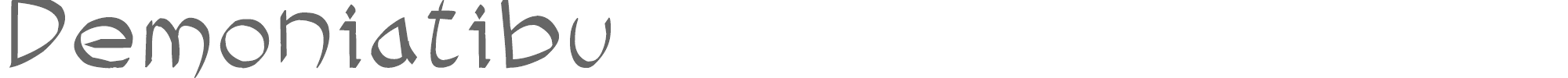 Sample characters Demoniatibu Font