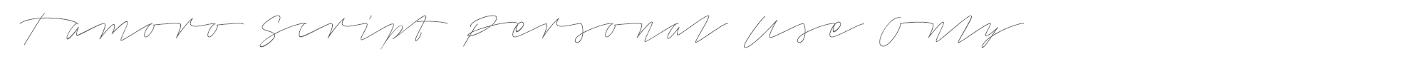 Sample characters Tamoro Script Font