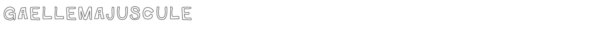 Sample characters Gaelle Majuscule Font