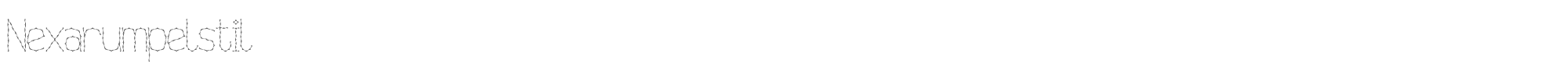 Sample characters Nexarumpelstil Font