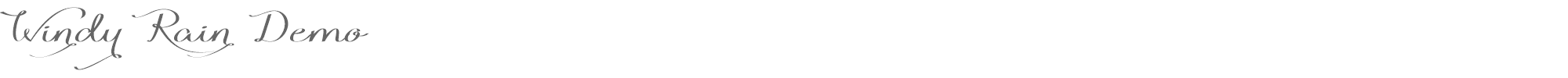 Sample characters Windy Rain Font