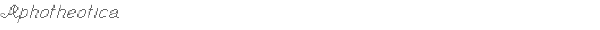 Sample characters Aphotheotica Font
