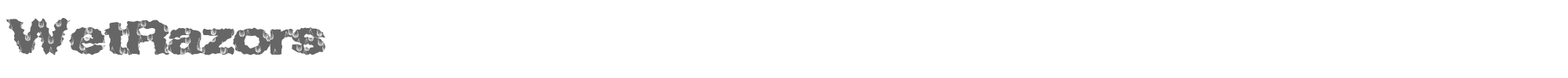 Sample characters Wet Razors Font