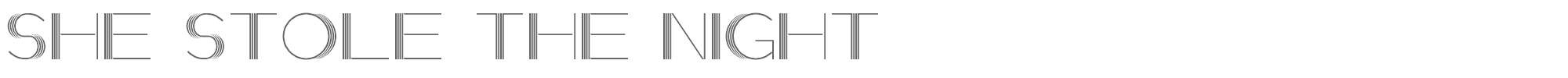 Sample characters She Stole the Night Font