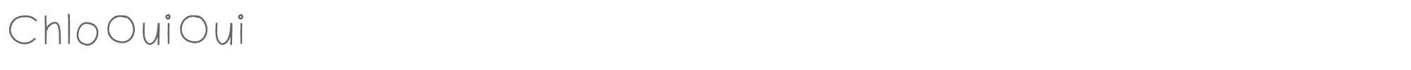 Sample characters ChloOuiOui Font