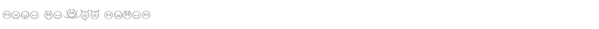 Sample characters Some Devil Faces Font