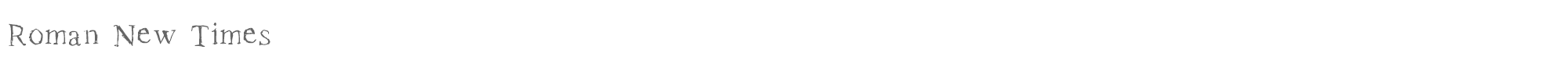 Sample characters Roman New Times Font