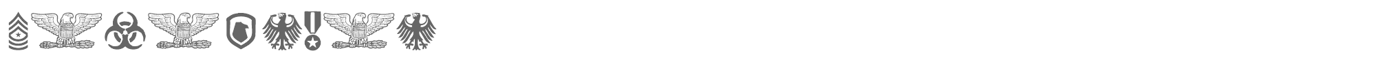 Militaria Militaria.ttf font preview