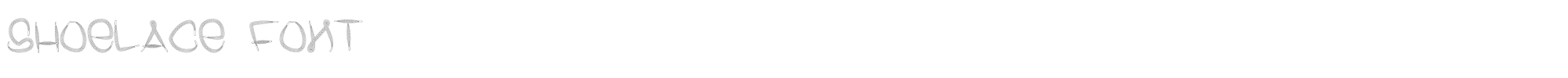 Sample characters Shoelace Font Font