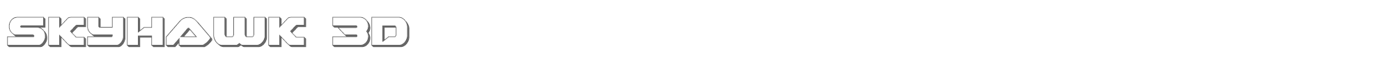 Skyhawk skyhawk3d.ttf font preview