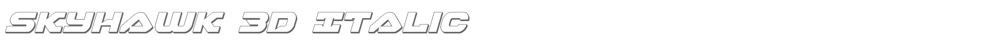 Skyhawk skyhawk3dital.ttf font preview