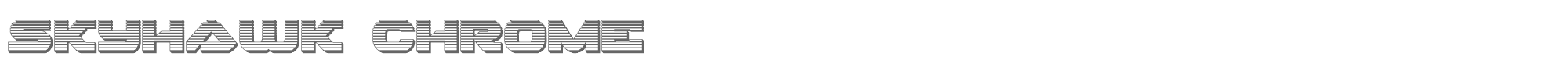 Skyhawk skyhawkchrome.ttf font preview