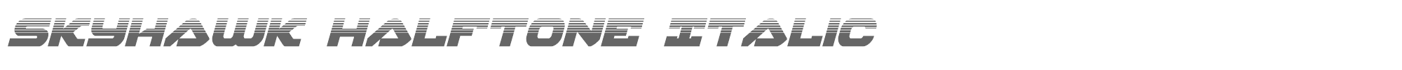Skyhawk skyhawkhalfital.ttf font preview