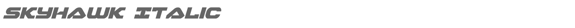 Skyhawk skyhawkital.ttf font preview