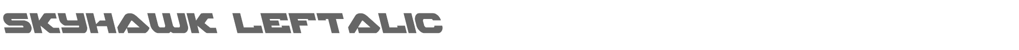 Skyhawk skyhawkleft.ttf font preview