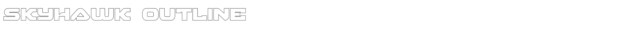 Skyhawk skyhawkout.ttf font preview
