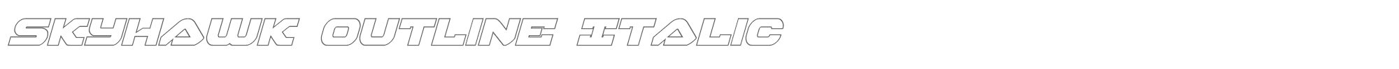 Skyhawk skyhawkoutital.ttf font preview
