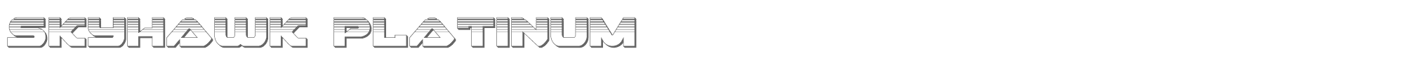Skyhawk skyhawkplat.ttf font preview