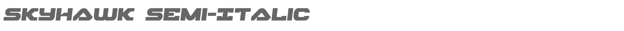 Skyhawk skyhawksemi.ttf font preview