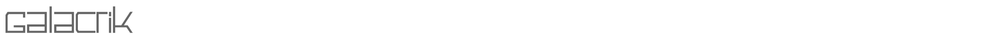Sample characters Galactik Font