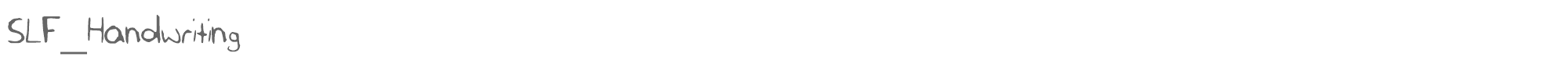 SLF Handwriting SLF_Handwriting.ttf font preview