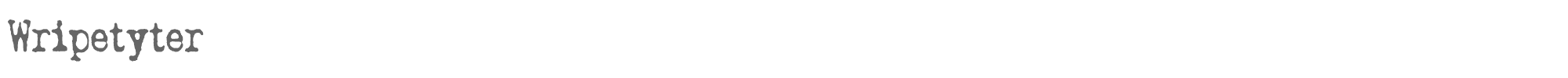 Sample characters Wripetyter Font